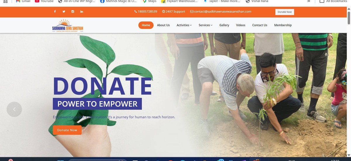 Sadbhawna Sewa Sansthan website